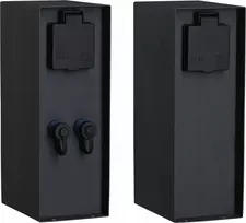 Paulmann sieninis šviestuvas RIO 2GN lauko maitinimo kolonėlė. 24V Plug & Shine + 2GN. 230V IP44 nerūdijančio plieno antracitas