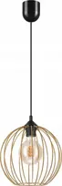 Lamkur pakabinamas šviestuvas Lamkur Zoya 45153 pakabinamas šviestuvas modernus palėpės metalinis narvas 1x60W E27 auksinis/juodas