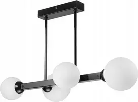 Lamkur pakabinamas šviestuvas Lamkur Astro 45061 modernistinis rutulinis pakabinamas šviestuvas su stiklo gaubtais 4x5W G9 balta/juoda