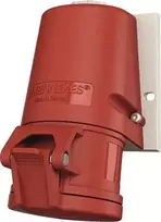 Mennekes Hensel 27006 sieninis lizdas, 1 dalis, 32A 4p 6h 400V, IP44, varžtiniai gnybtai