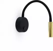 TK Lighting sieninis šviestuvas Tk Lighting Lagos 1433 sieninis šviestuvas modernus metalinis varveklis 1x3W LED juodas/auksinis