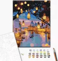 Norimpex Paveikslas pagal numerius BRUSHME, 40x50 cm, vakarinis Venecijos švytėjimas, 1 vnt.