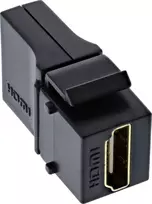 Adapteris AV InLine® HDMI Keystone Snap-In modulis, 4K/60Hz, HDMI AF/AF kampuotas juodas
