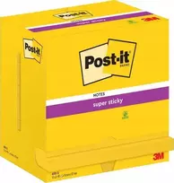 „Post-It 3M POST-IT® Super Sticky Notes“ (655-S), 127 x 76 mm, 12 x 90 lapų, ryškiai geltona