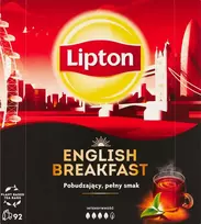 Lipton LIPTON arbata juoda, angliški pusryčiai, 92 pakeliai