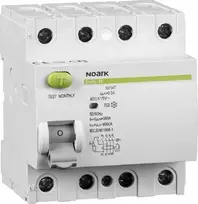 Noark Liekamosios srovės grandinės pertraukiklis Noark 108336 6kA 4-POLE. 40A 100mA AC TIPAS
