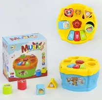 „Slowmoose“ muzikinis būgnas, interaktyvūs gyvūnai, formos ir garsai, edukacinis žaislas / NEM4320)