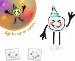 Soxo Glo Pals, Party Pal vonios figūrėlė - rinkinys su dviem sensoriniais kubeliais, švytinčiais vandenyje