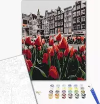 Twoje Hobby Jūsų hobis Tapyba pagal numerius BRUSHME, 40x50 cm, Amsterdamo tulpės, 1 vnt.