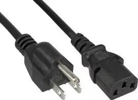 „InLine“ 40 vnt. pakuotė „Bulk-Pack ®“ maitinimo kabelis, maitinimo kištukas, JAV ir 3 kontaktų IEC C13 jungtis, 18 AWG, 1,8 m