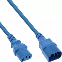„InLine“ 75 vnt. maitinimo kabelių prailginimas. „Bulk-Pack ®“, C13–C14, mėlynas, 0,5 m.