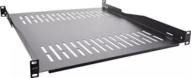 InLine® 19'' lentyna, 550mm, 50kg, 1U, RAL 9005 juoda