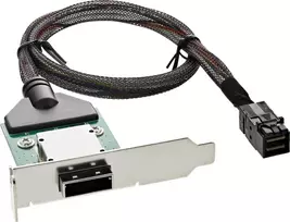 InLine® SAS HD žemo profilio adapterio laikiklis išor. SFF-8088 į tarpt. SFF-8643 0,5m