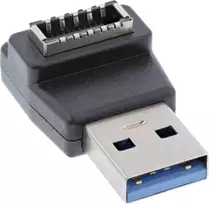 InLine® USB 3.2 adapteris, USB-A kištukinis lizdas prie vidinio USB-E priekinio skydelio lizdo
