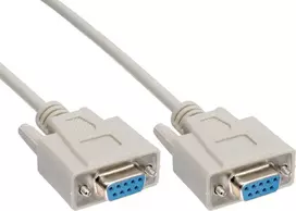 „InLine“ 15 vnt. „Bulk-Pack ®“ nulinio modemo kabelis, DB9 lizdas–lizdas, 10 m