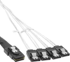 InLine® SAS jungties kabelis Mini SAS SFF8087 iki 4x SATA Crossover OCF 1m