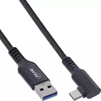 InLine® USB 3.2 Gen.1 laidas, USB-C kištukas kampu - USB-A kištukas skirtas VR, juodas, 5 m
