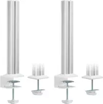 InLine® Slatwall montavimo stulpeliai, aliuminio, montuojami ant stalo Skydas, 2 komplektas