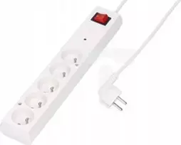 Jonex maitinimo juosta PS-5PF viršįtampių apsauga su filtru 5 lizdai be 10A 5m /OMY 3x1/ balta