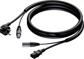 Procab kabelis PROCAB CAB402/20 Schuko vyriškas ir XLR moteriškas - euro galios moteriškas ir XLR kištukas - 3 x 2,5 mm? 20 m
