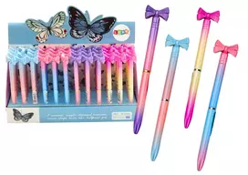 Lean Toys Spalvotas rašiklis su kaspinu, 0,7 mm