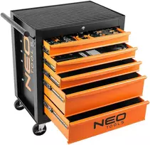 Dirbtuvių spintelė NEO TOOLS 84-214-6 su 117 įrankių, 5 stalčiai