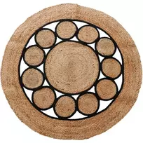 Hs Decoration Boho kilimas iš džiuto, apvalus, Ø 90 cm