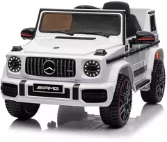 Baby Mix Mercedes-Benz G63 AMG - automobilis, džipas su akumuliatoriumi | Baltas
