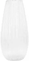 Mondex Home Styling Collection CLEAR stiklo vaza, skaidrus, stiklas su grioveliais, Ø 17 x 37 cm