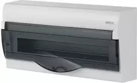Elektro Plast Nasielsk 2355-01 Modulinis skirstomasis skydas 1x20+2 paviršinis Žalias BOX RN 1/20+2 skaidrios dūmų durys N+PE IP40 2355-01