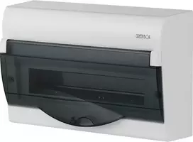 Elektro Plast Nasielsk 2354-01 Modulinis skirstomasis skydas 1x14+2 paviršinis Žalias BOX RN 1/14+2 skaidrios dūmų durys N+PE IP40 2354-01