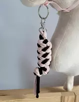 Super Hobby Horse Pavadėlis hobi arkliukui, juodas ir pudros rožės spalvos