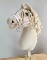 Super Hobby Horse Hobio žirgo reguliuojamas kantaras – pudrinės rožinės ir baltos spalvos