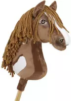 Super Hobby Horse Žaislinis arkliukas vaikams rudas su lazdele