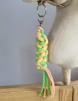 Super Hobby Horse Pavadėlis hobi arkliukui, dvigubas, šviesiai žalias/geltonas/persikinis