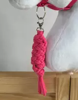 Super Hobby Horse Pavadėlis hobi arkliukui, tamsiai rožinis, pintas