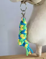 Super Hobby Horse Pavadėlis hobi arkliukui, dvigubas, šviesiai žalias/turkio/geltonas