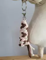 Super Hobby Horse Pavadėlis hobi arkliukui, dvigubas – rožinis/rudas/šviesiai smėlinis