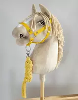 Super Hobby Horse Hobby Horse geltonas kantaras su pavadėliu iš virvės