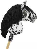 Super Hobby Horse Hobby Horse lazdelinis arkliukas leopardinis su juoda karčiene A4