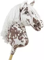 Hobby horse arkliukas Super Hobby Horse Premium – rudas leopardinis arkliukas su baltais karčiais A3