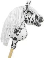 Super Hobby Horse Hobby Horse lazdelinis arkliukas leopardinis su balta karčiais A4