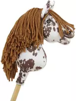 Super Hobby Horse Hobby Horse lazdelinis arkliukas rudas leopardinis su ruda karčiais Premium A4