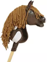 Super Hobby Horse Hobby Horse lazdelinis arkliukas Super Premium western tamsaus bėro atspalvio A4