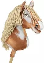 Super Hobby Horse Medinis hobis žirgas tobiano rudas su smėlio spalvos karčiais