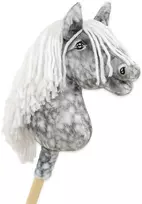 Hobby Horse lazdelinis arkliukas su balta karčiene Super Hobby Horse Premium