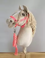 Super Hobby Horse Pavadėlis ir kamanos Hobby Horse neoninės rožinės spalvos
