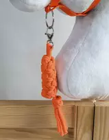 Super Hobby Horse Pavadėlis hobi arkliukui, dviguba virvė, oranžinis