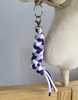 Super Hobby Horse Pavadėlis hobi arkliukui, dvigubas, violetinis/baltas