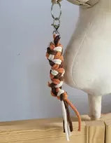 Super Hobby Horse Pavadėlis hobi arkliukui, dvigubas, šviesiai smėlinis/rudas/terakota